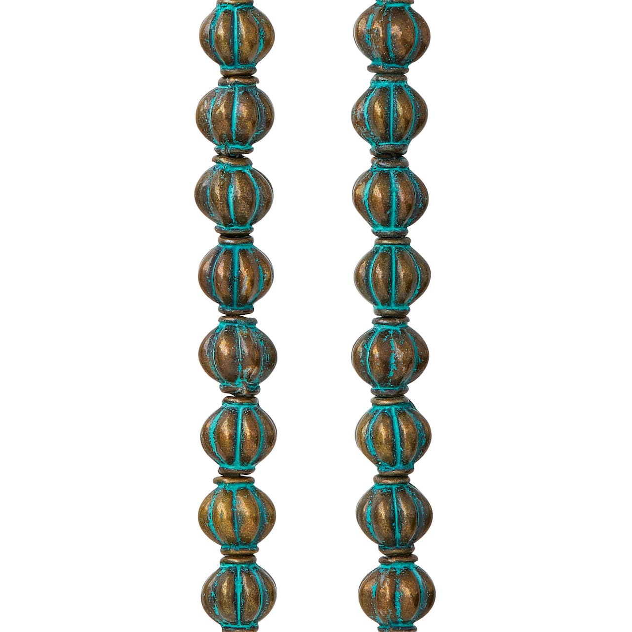 12 Pack: Patina Metal Lantern Beads, 8mm by Bead Landing™